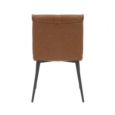 Downes Leather Effect Tan Dining Chair