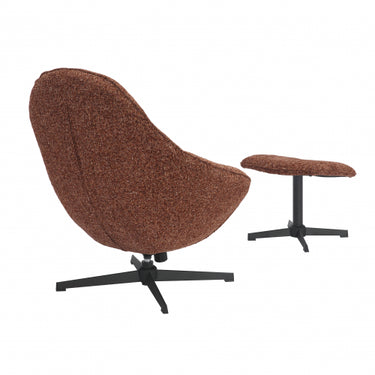 Searne Copper Blush Lounge Arm Chair + Footstool