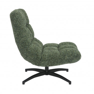 Chilham Multi Green Fabric Lounge Accent Swivel Chair