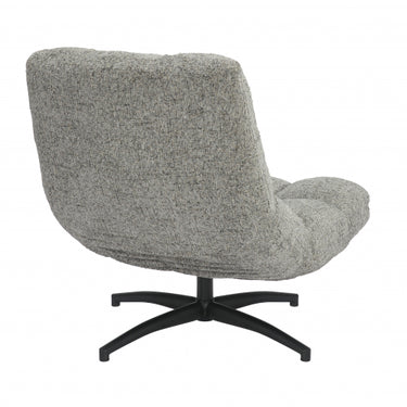 Chilham Light Grey Fabric Lounge Accent Swivel Chair