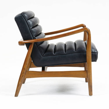 Club Leather Effect Black Vintage Armchair