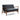 Club Leather Effect Black 2 Seater Vintage Bench Sofa