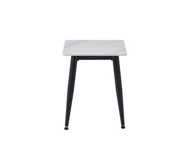 Carlo White Marble End Table