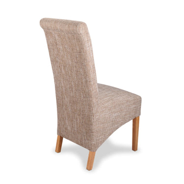 Trista Weave Oatmeal High Back Fabric Dining Chair