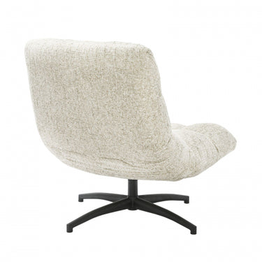 Chilham Natural Fabric Lounge Accent Swivel Chair