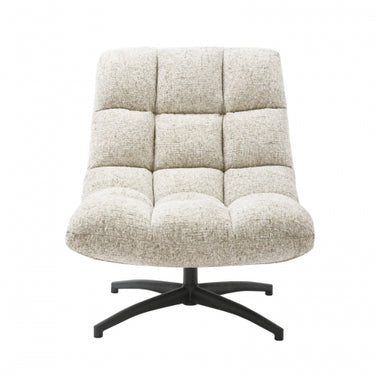 Chilham Natural Fabric Lounge Accent Swivel Chair