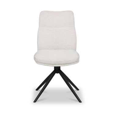 Perla Beige Fabric Swivel Dining Chair