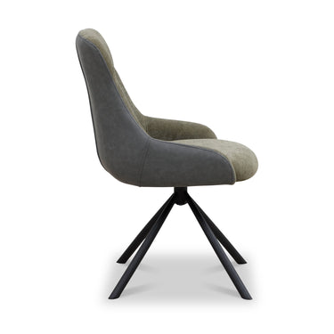 Arno Green/Charcoal Swivel Dining Chair