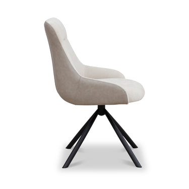 Arno Beige/Taupe Swivel Dining Chair