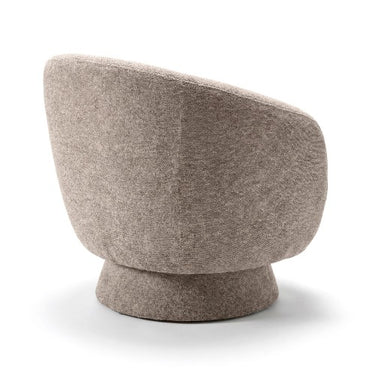 Venice Taupe Chenille Fabric Swivel Accent Chair