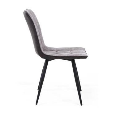 Apollo Suede Effect Light Grey Dining Chair