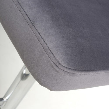 Harpy Brushed Velvet Grey Bar Stool