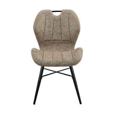 Caesar Dining Chair Mink Faux Suede