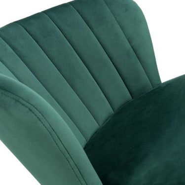 Harpy Brushed Velvet Green Bar Stool
