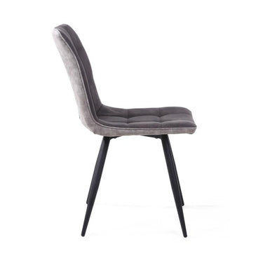 Apollo Suede Effect Dark Grey Dining Chair