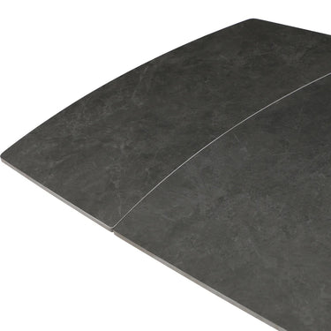 Murcia Dark Grey Swivel Double Extending Ceramic Dining Table