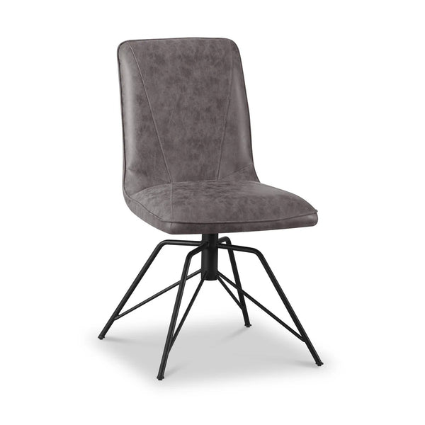 Avorio Charcoal Swivel Base Dining Chair