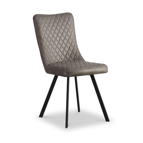 ["Charcoal Suede Effect Chair"]