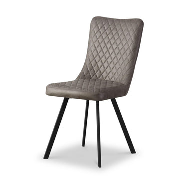 Tierra Charcoal Faux Suede Dining Chair