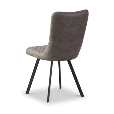 Tierra Charcoal Faux Suede Dining Chair