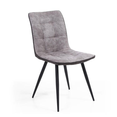 Apollo Suede Effect Light Grey Dining Chair
