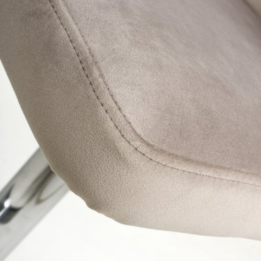 Harpy Brushed Velvet Mink Bar Stool