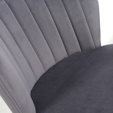 Harpy Brushed Velvet Grey Bar Stool