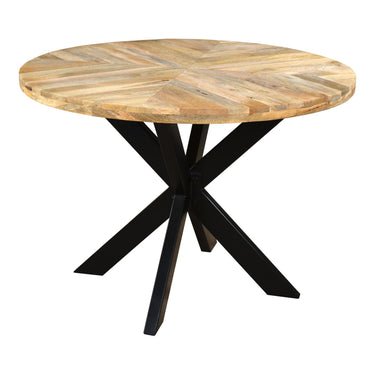 Karda Mango Wood Sunburst Round Dining Table - view 3