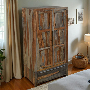 Kochi Sheesham Wood 2 Door Wardrobe - view 3