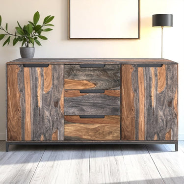 Kochi Sheesham Wood 3 Door Sideboard - view 4