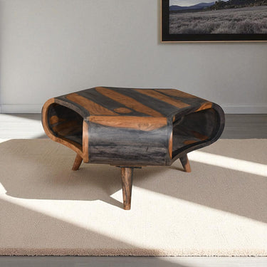 Kochi Sheesham Wood Large Tri Table