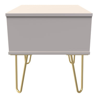 Linear 1 Drawer Bedside Cabinet in Kashmir Matt, side view