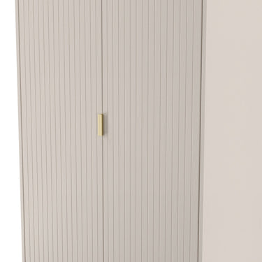 Linear 2 Door 2 Drawer Wardrobe in Kashmir Matt, close-up of the patterned doors