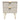 Linear 2 Drawer Bedside Cabinet in Kashmir Matt with gold hairpin legs, front view