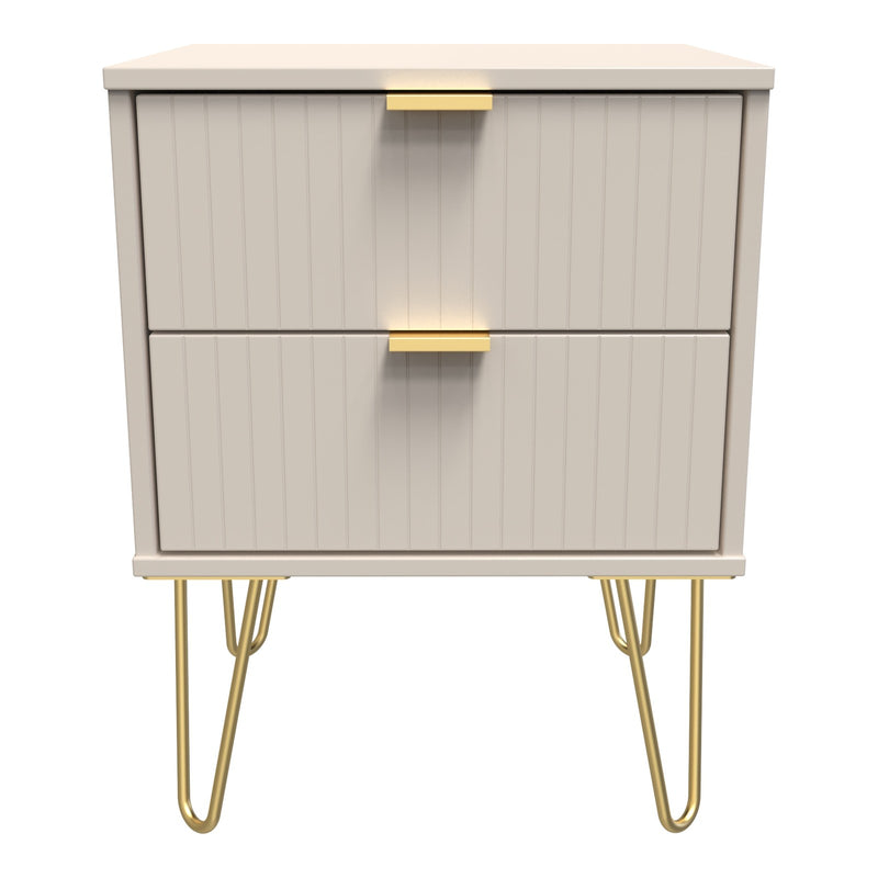 Linear 2 Drawer Bedside Cabinet