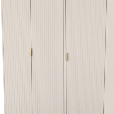 Linear 3 Door Wardrobe in Kashmir Matt, close-up of the patterned doors