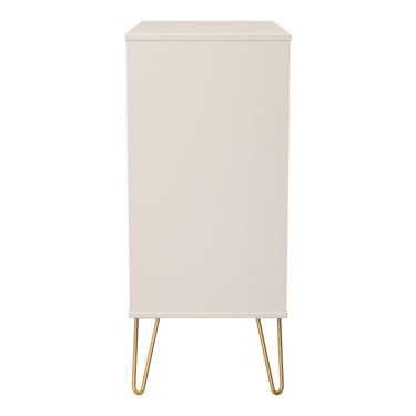 Linear 4 Drawer Wide Chest of Drawers in Kashmir Matt, side view