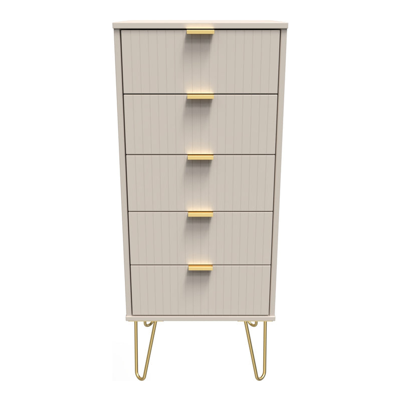 Linear 5 Drawer Narrow Chest of Drawers