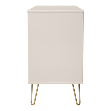 Linear 6 Drawer Double Chest of Drawers in Kashmir Matt, side view