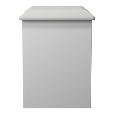 Linear Dressing Stool in White Matt, side view
