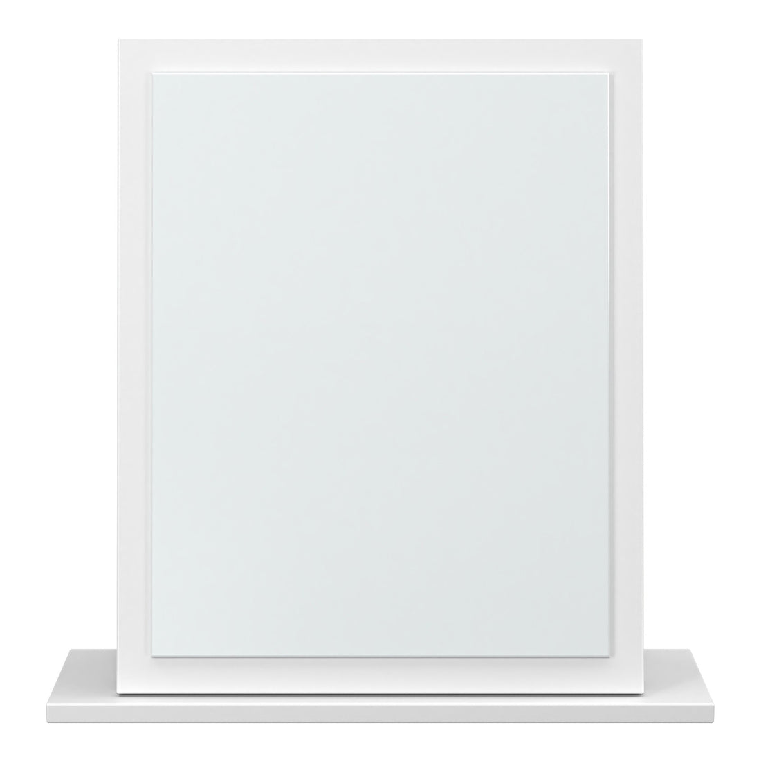 Linear Dressing Table Mirror in White Matt, front view