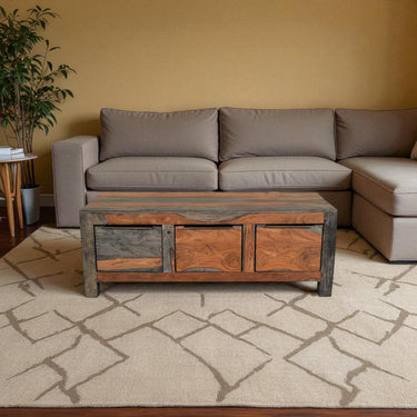 Malabar Sheesham Wood 3 Drawer Coffee Table - view 3