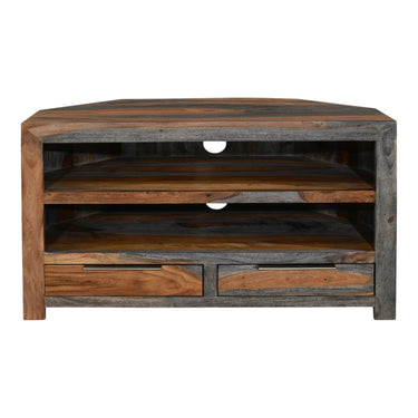 Malabar Sheesham Wood Corner TV Unit - view 2