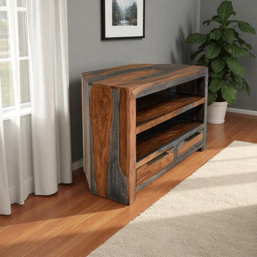 Malabar Sheesham Wood Corner TV Unit - view 3