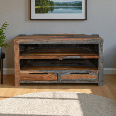 Malabar Sheesham Wood Corner TV Unit - view 4