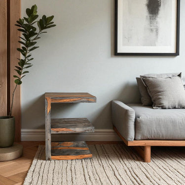 Malabar Sheesham Wood E Shelving Unit - view 4