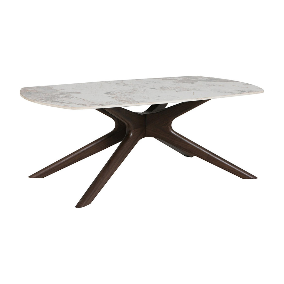 Marcello Sintered Stone Coffee Table - Walnut – angled view