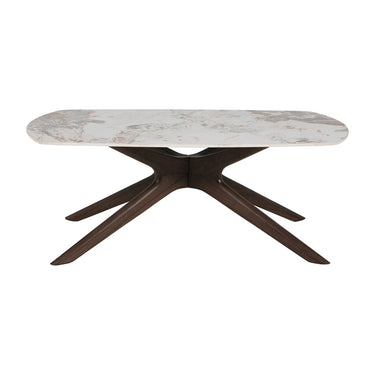 Marcello Sintered Stone Coffee Table - Walnut – front view