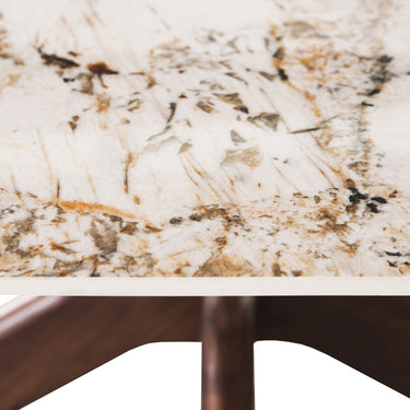 Marcello Sintered Stone Coffee Table - Walnut – close-up of the sintered stone top