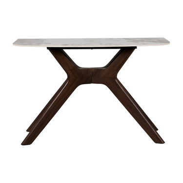 Marcello Sintered Stone Console Table - Walnut – front view